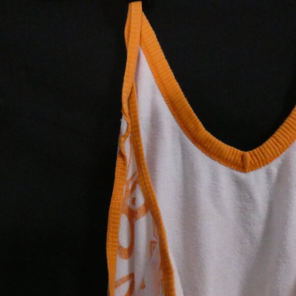 O'NEILL | medium | Terry Cloth White Lace-Up Top | Orange Flowers, String & Trim - Picture 10 of 15